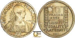 France - Troisième république (1871-1940) - Essai 10 francs councour de Turin hybride 1929/1939 module 20 mm