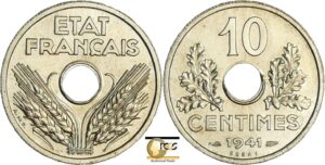 France - Troisième république (1871-1940) - Essai 10 centimes Lindauer 1941 Maillechort