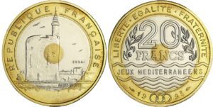 France - Cinquième république (1959- ) - Essai 20 francs jeux Méditerranéens 1993
