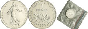 France - Cinquième république (1959- ) - Piéfort 1 francs Semeuse 1975