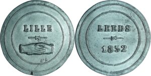 France - Médaille de jumelage LILLE - LEEDS 1852
