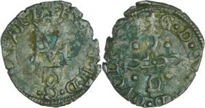 France - Navarre - Henri III et Marguerite de Valois - Liard (Pau) France - Navarre - Henri III et Marguerite de Valois - Liard (Pau)