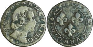France - Principauté d'Orange - Frédéric-Maurice de la tour d'Auverge - Denier tournois 1652 France - Principauté d'Orange - Frédéric-Maurice de la tour d'Auverge - Denier tournois 1652