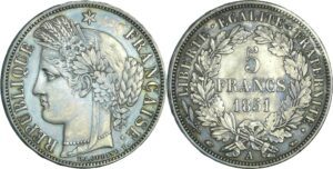 France - Deuxième république (1848-1852) - 5 francs Cérès 1851 A (Paris)