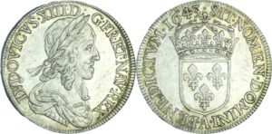 France - Louis XIII (1610-1643) - ½ écu du 2ème poinçon de Warin - 1643 A (Paris)