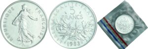 France - Cinquième république (1959- ) - Piéfort 5 francs semeuse 1983