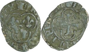 France - François 1er (1515-1547) - Denier tournois du Dauphiné - 1er type - Crémieu
