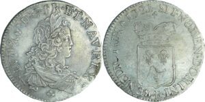 France - Louis XV (1715-1774) - Ecu de France - 1721 B (Rouen) flan réf