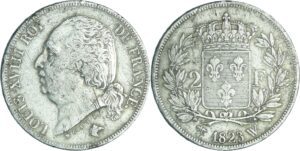 France - Louis XVIII (1815-1824) - 2 francs au buste nu 1823 W