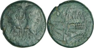 Agrippa et Auguste - As (10-14 av. J.-C., Nîmes)