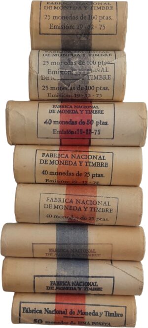 Espagne - Lot de 8 rouleau de la Banque Espagnol