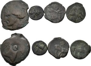 Siculo-Puniques - Carthage - Lot de 4 bronzes