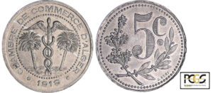 Algérie - Alger - Chambre de commerce - 5 centimes 1919