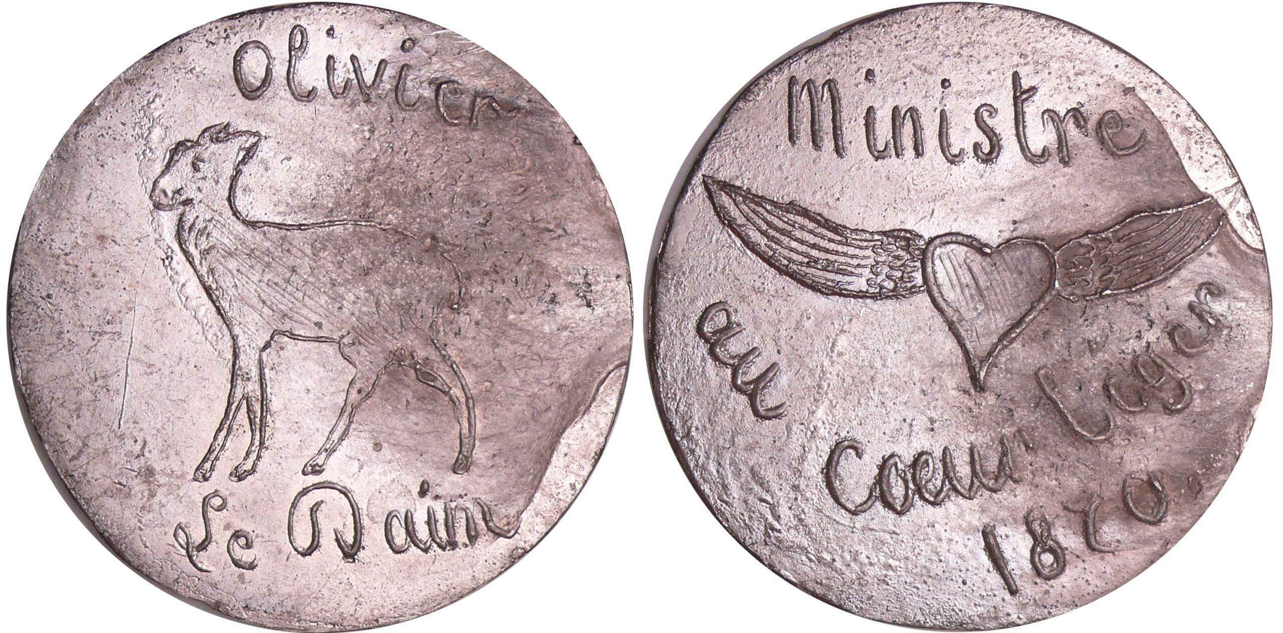 France - Guerre de 1870-1871 - Médaille en étain "Souvenirs métalliques", 1870 France - Guerre de 1870-1871 - Médaille en étain "Souvenirs métalliques", 1870