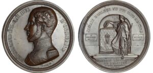 France - Ferdinand-Philippe d'Orléans (1810-1842) - Médaille frappée à l’occasion du service célébré le 6 août en l’église de Ste Gudule (Bruxelles) à la mémoire du Duc Ferdinand D’Orléans, Paris