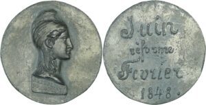 France - Médaille politique - Juin réforme Fevrier 1848